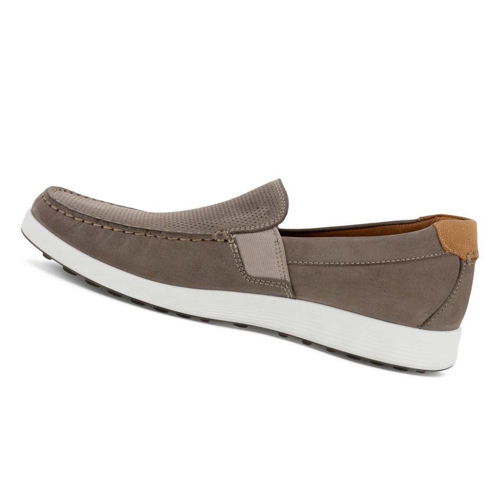 Men's Ecco S Lite Moc Summer Moccasins Grey / Brown | USA 582EBC